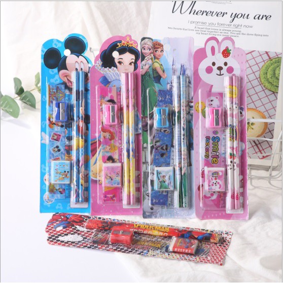 

Mouseman - Paket Alat Tulis Set 5 in 1 Karakter Murah Kartun Souvenir Pesta Ulang Tahun Stationery Set