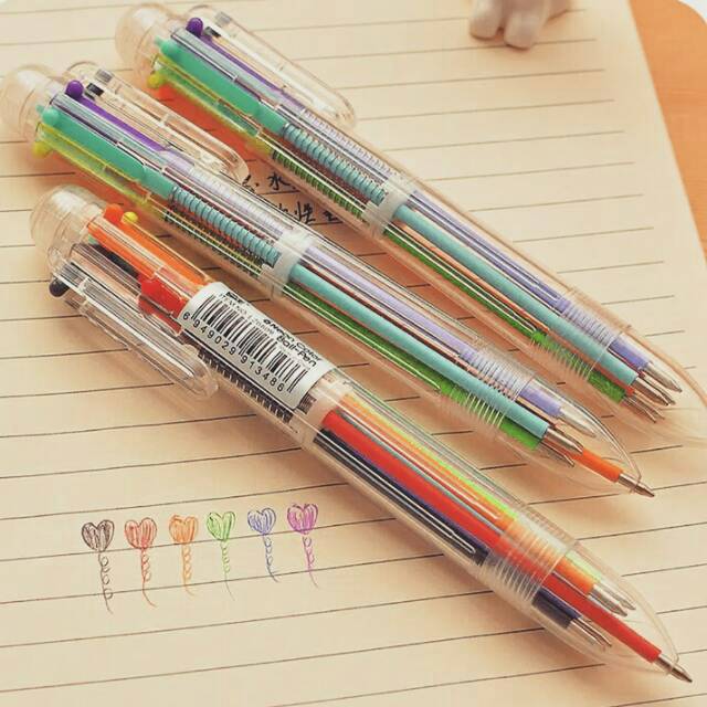 

Pulpen model baru 1 set 6 warna