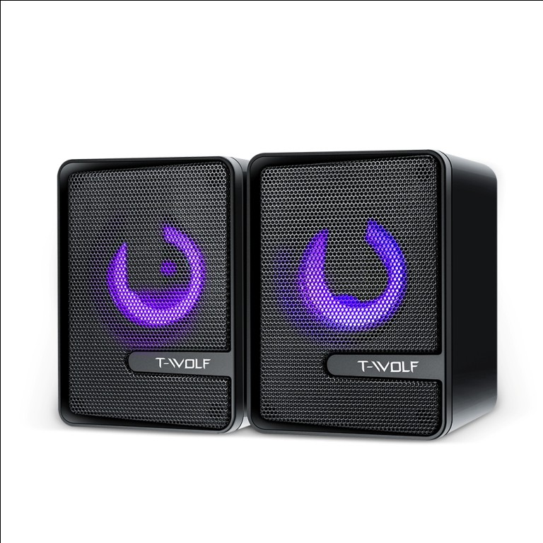 SKU-1235 SPEAKER GAMING T-WOLF S3 RGB SUARA BAGUS TWOLF SPEAKER LED