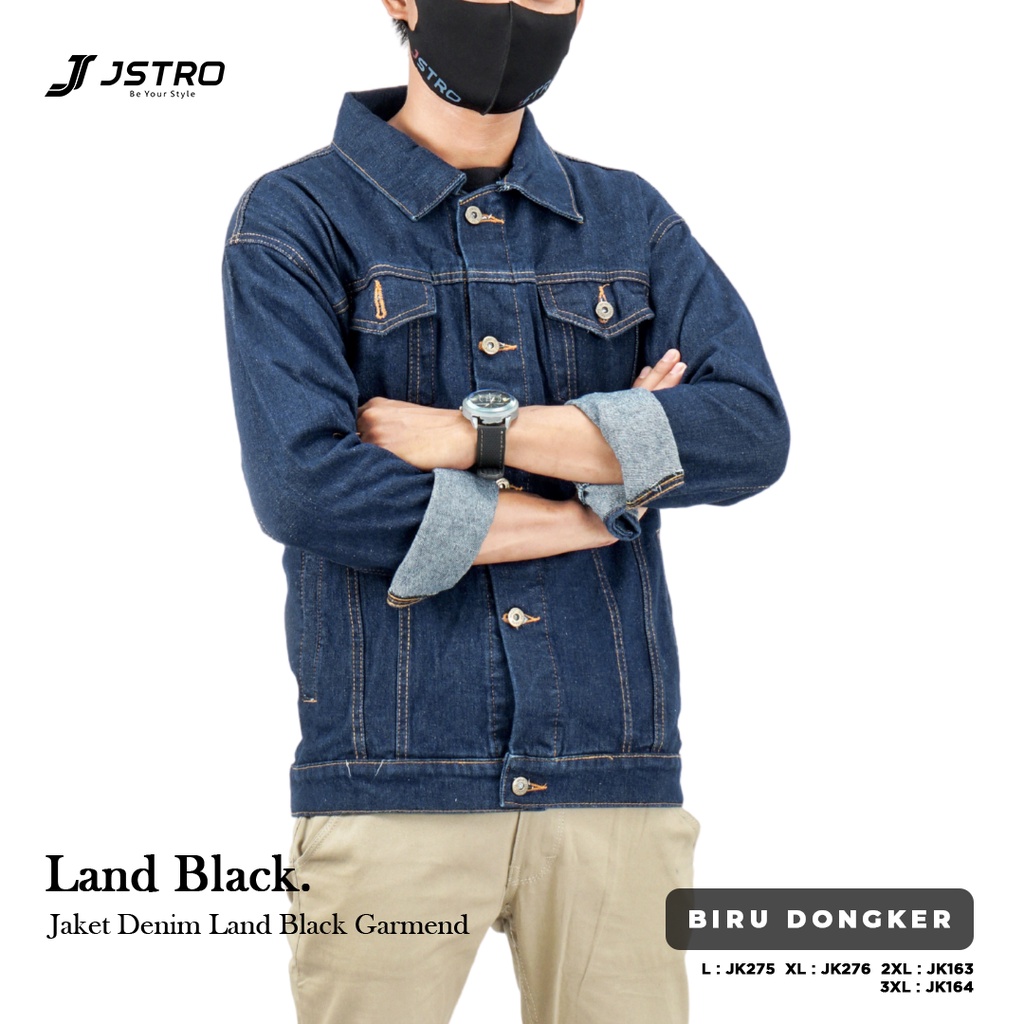 Jstro Jaket Denim Garmen Biru Dongker 2