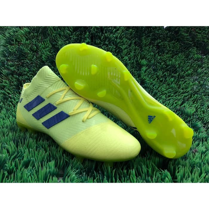 Soccer Adidas Nemeziz Messi 18.1 FG - Solar Yellow Blue