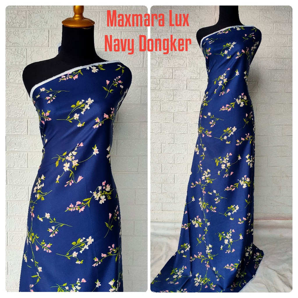 Kain Maxmara Lux Motif Bunga Uchen Harga per 0.5m