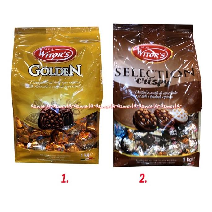 

Witor's Golden 1kg Chocolate Golden Selection Crispy Cokelat Isi Krim