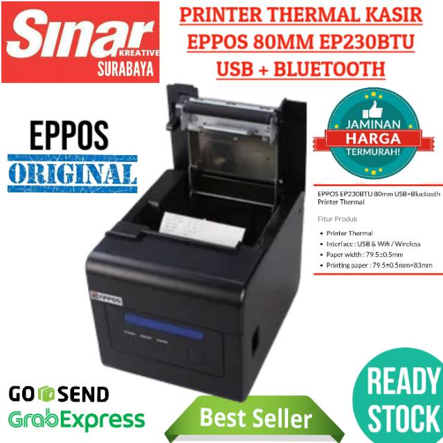 PRINTER THERMAL BLUETOOTH EPPOS 80mm EP230BTU - USB [AUTOCUTTER]