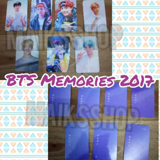 Bangtan Boys BTS Memories 2017 Photocard Kpop