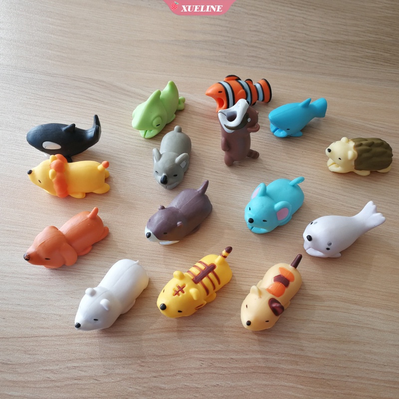 Pelindung Kabel Data / Charger / Earphone Bentuk Kartun Hewan Lucu Untuk iPhone