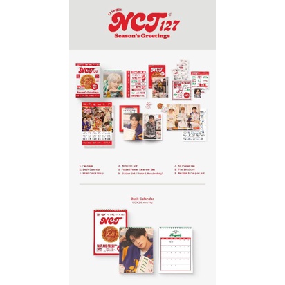 [READYSTOCK] SG22 Season Greeting 2022 NCT 127 OUTBOX POSTER A4 YUTA TAEIL SET MINI BROCHURE