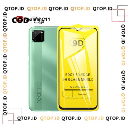 Tempered Glass Full 9D/5D REALME C12, 5i, C1, C15, C11, X2 PRO, C2, C3, 3 PRO [QTOP]