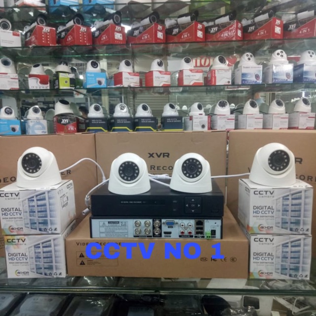 PAKET CCTV LENGKAP 4CH 4 KAMERA INDOOR 2MP FULL HD