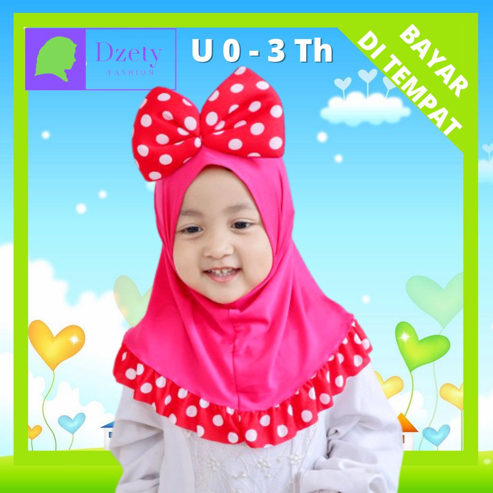 Jilbab Anak TK Plisket Pet Naqita Kids Strawberry 3-8 Tahun Bergo Pet Plisket Anak Lucu Bagus Murah 