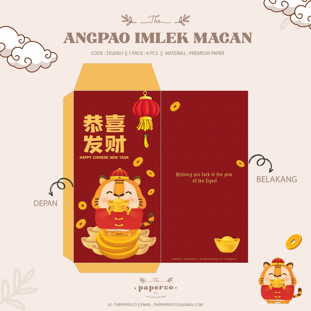 

Angpao Premium Imlek Macan 01 Custom Amplop Imlek