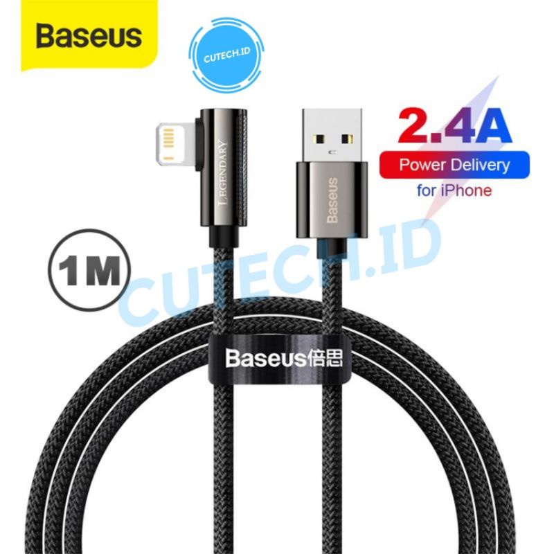 BASEUS LEGEND SERIES ELBOW FAST CHARGING DATA CABLE USB TO IP 2.4A