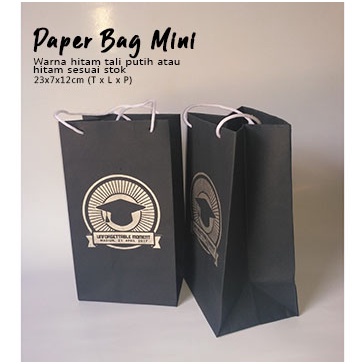 

Paper Bag Polos Warna Hitam 23x7x12 cm Paper Bag Hitam Kado Souvenir Warna Gift Bags Box Craft Murah