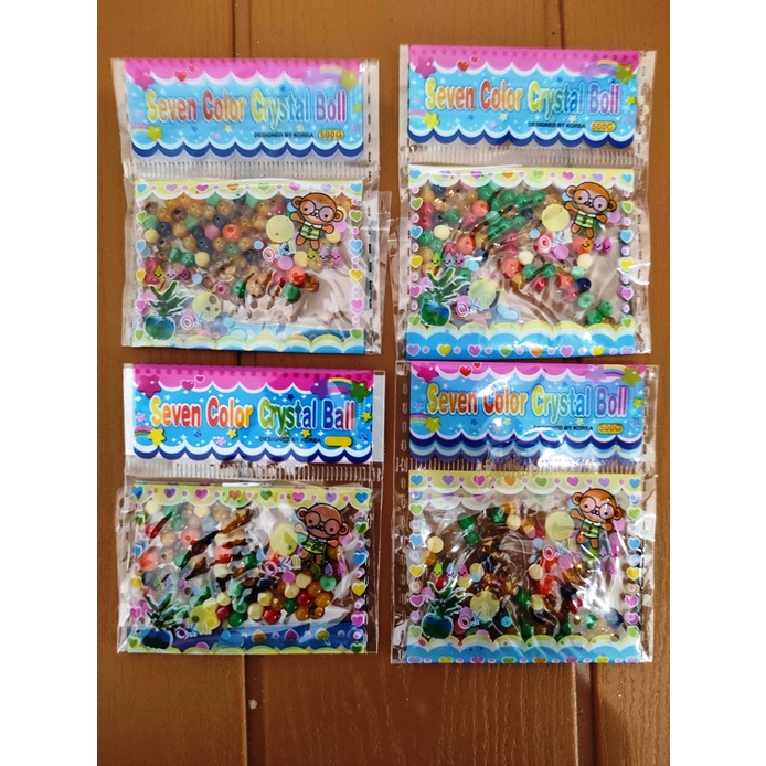 4 pack Water Beads Hydrogel Multicolor Animal Mainan Anak Minimal 3paket