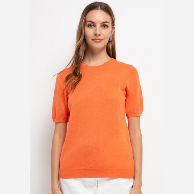 Giordano Short Sleeve Sweater Wanita