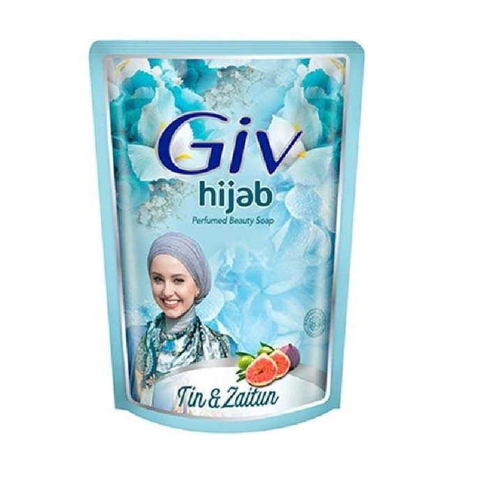 GIV HIJAB BODY WASH TIN &amp; ZAITUN 450ML REFILL SABUN MANDI CAIR