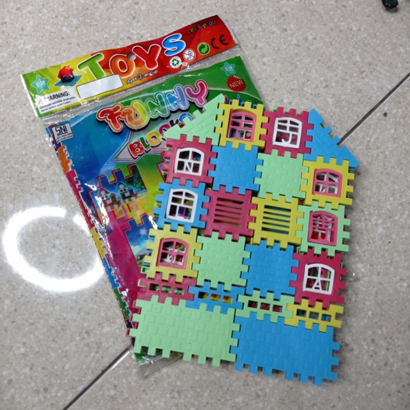 Mainan Rumah-rumahan Susun Block Funny