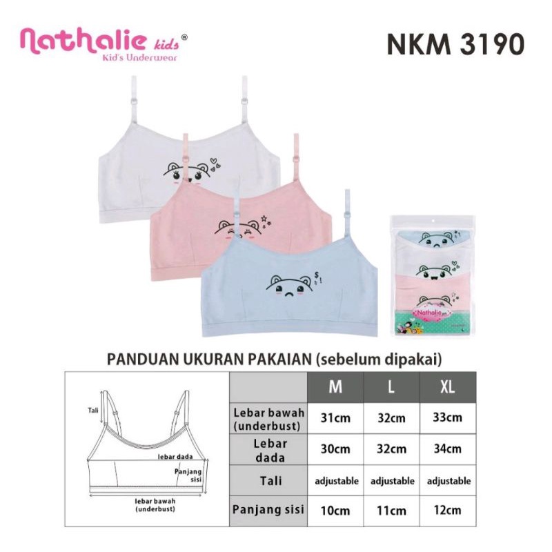 Nathalie Miniset Anak Wanita 3 Pcs NKM 3190 / NKM 3170