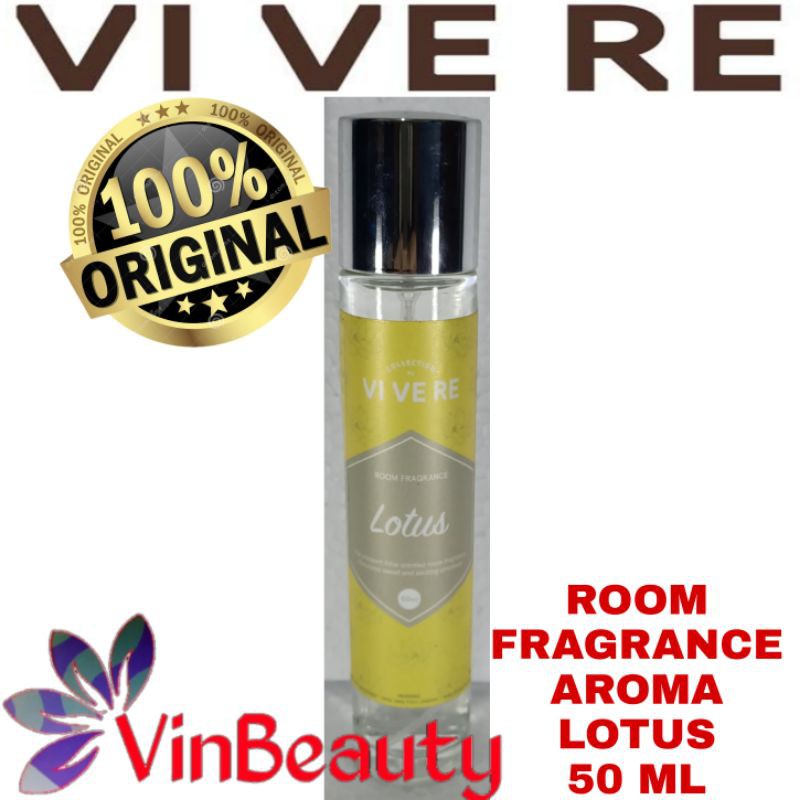 VIVERE ROOM FRAGRANCE / PEWANGI RUANGAN SPRAY AROMA LOTUS 50 ML ORIGINAL