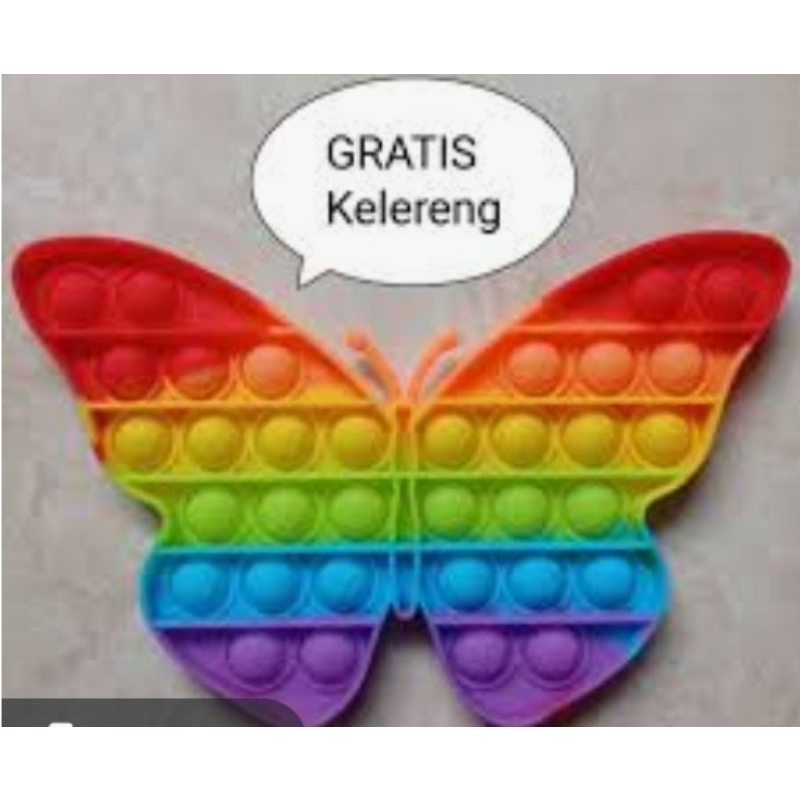 (FREEKELERENG) (JUMBO) POP IT UNICORN 20CM JUMBO POP IT BESAR UNICORN-Kupu