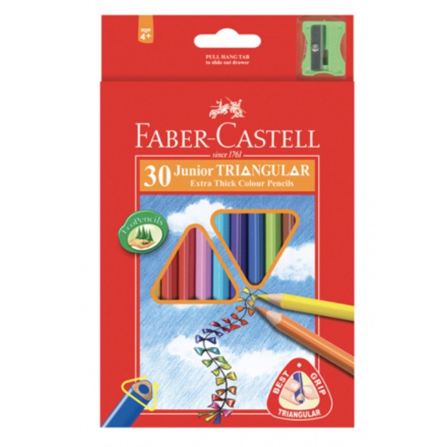 

PENSIL WARNA SEGITIGA FABER CASTELL 30 JUNIOR TRIANGULAR COLORING PENCIL MEWARNAI ANAK SD GROSIR