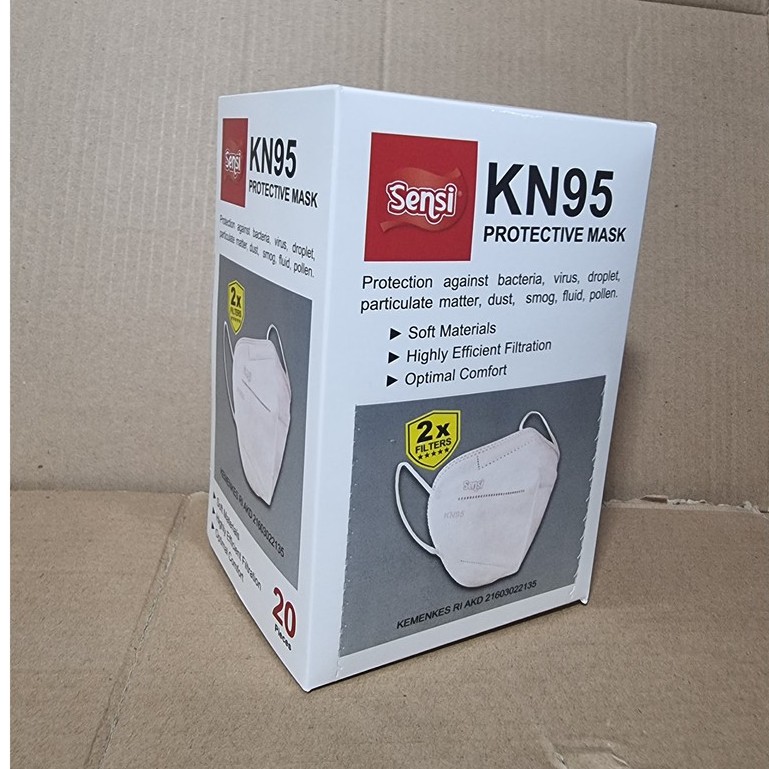 SENSI KN95 PROTECTIVE MASK 6ply isi 20/Masker Medis Sensi KN95 6 ply