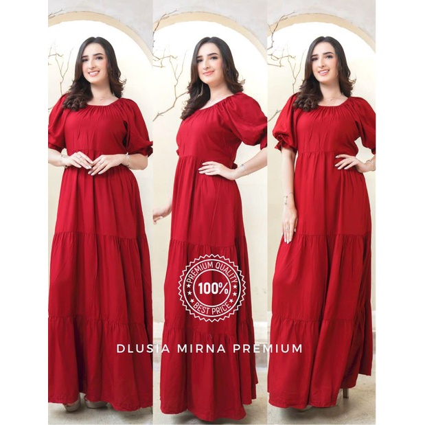 Daster Arab DLUSIA MIRNA Dress Premium Rayon Twill Ori