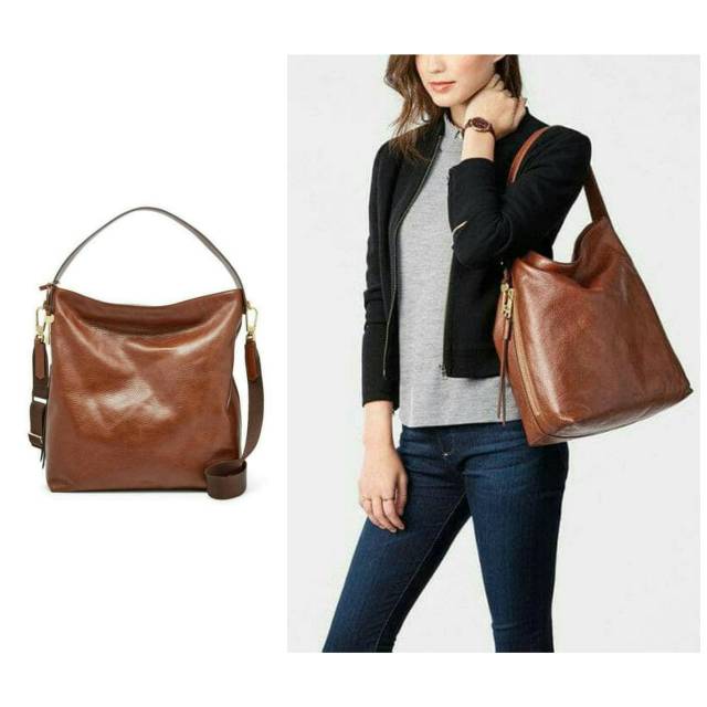  TAS  FOSSIL  MAYA HOBO BROWN LARGE ORIGINAL Shopee Indonesia