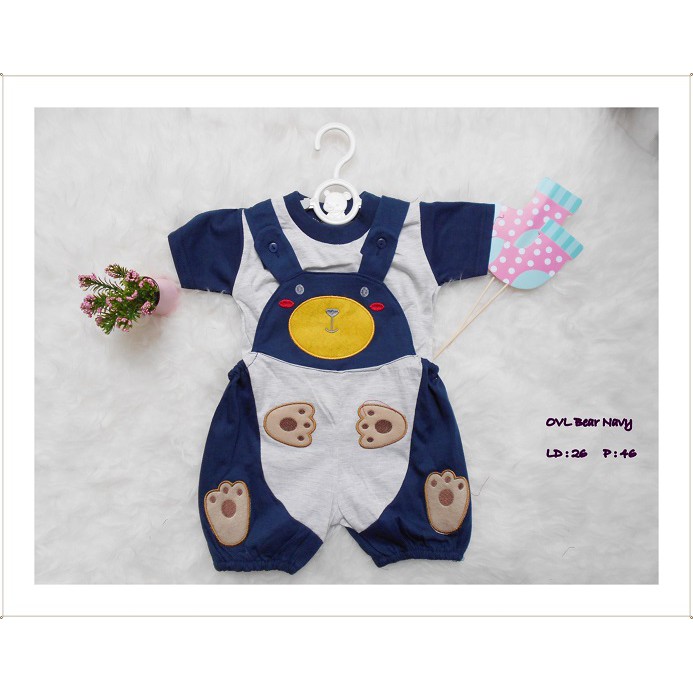 Baju Jumpsuit Apple Kids Anak-Anak Baju Jumper Fashion Baby Ovl Bear