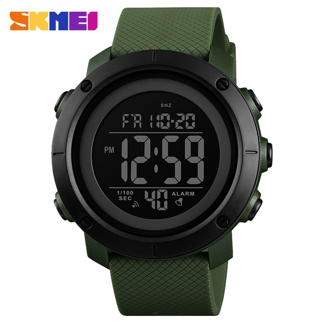 Jam Tangan Digital Pria - 1434 - EMWSDYGK Green/Black - SKMEI