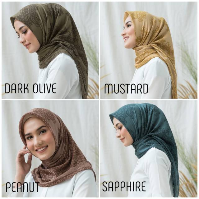 HIJAB SQUARE HEAVEN LIGHTS HL PREMIUM KHANAN SCARF VOAL