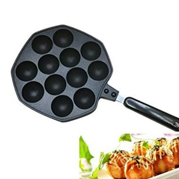 KITCHEN HOUSE CETAKAN TAKOYAKI AK0357K - 34 X 18 MAKER PAN 12 LUBANG