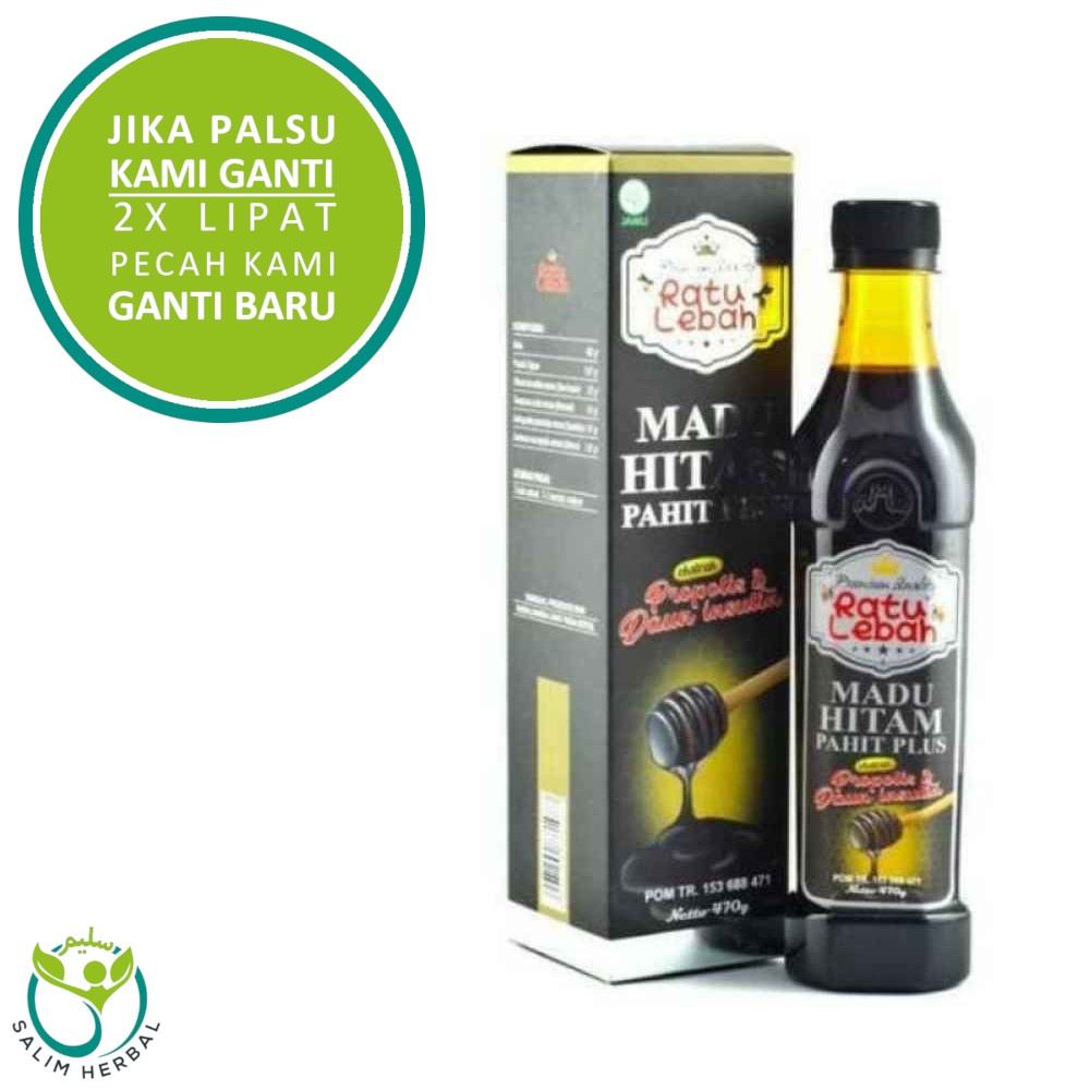 

Madu Hitam Pahit Plus Propolis dan Daun Insulin Ratu Lebah Original Asli 470 gram