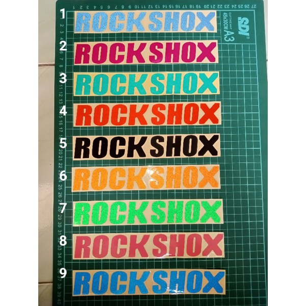 

Sticker stiker RockShox reflektif