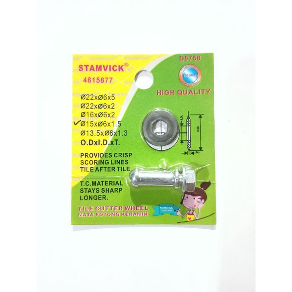 Mata pisau potong keramik model dorong STAMVICK