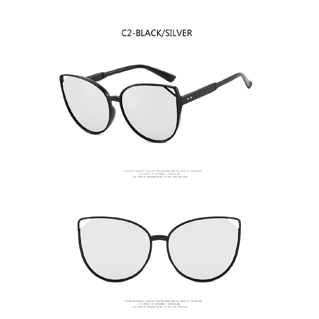 Fashion retro men and women European and American ins trend cat eye sunglasses