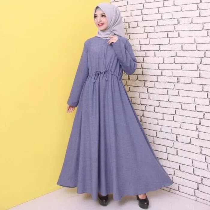 Baju Gamis Wanita Gamis Syari Polos Supernova Baju Gamis Pesta Wanita - Hitam