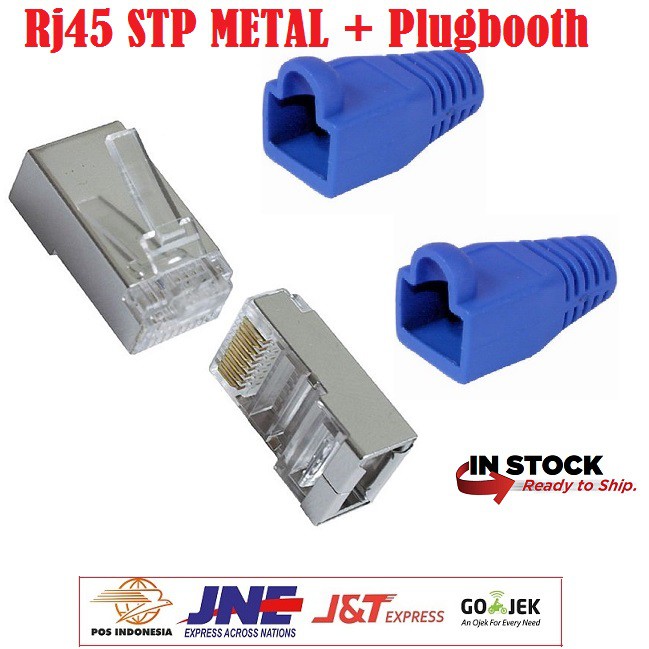 Connector STP RJ45 Konektor STP RJ45 Metal - Plugbooth Eceran satuan