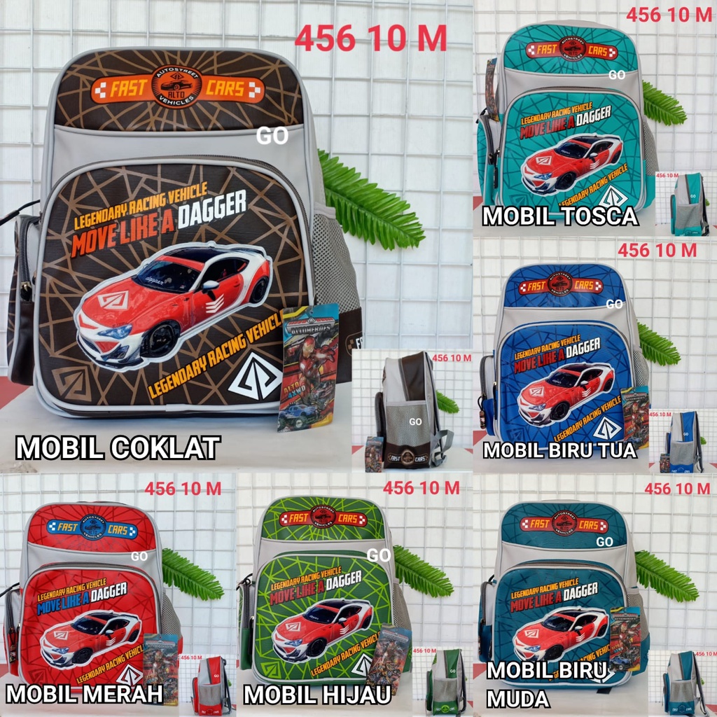 gos TAS RANSEL ALTO ANAK Karakter FAST CARS Tas Sekolah Anak Laki Laki