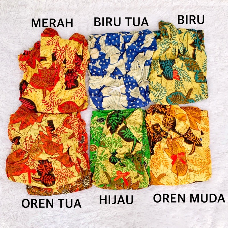 SETELAN PITA BAHAN RAYON SIZE M / BAJU CELANA SETEL STEL RUMAH RUMAHAN HARIAN ANAK CEWEK BATIK