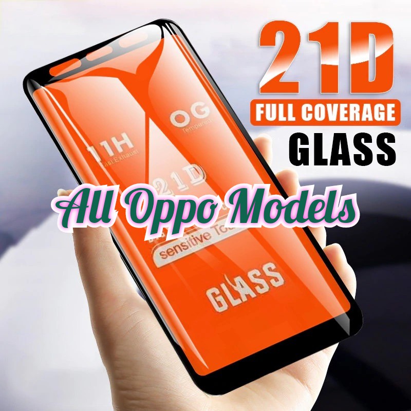 Tempered Glass 21d Curve Untuk Oppo A53 A93 A12 A12E A3S A5S A52020 A920 A312020 A37 F5 F7 F9 F11 F11Pro F1S