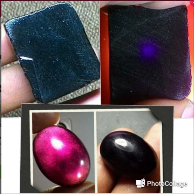 Paket 3pcs Bahan Batu atau Rough Kecubung Wulung HQ