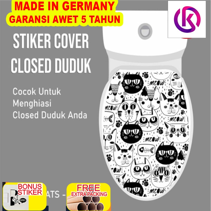 

Promo Stiker Tutup Closet Duduk Toilet Cover Desain Cat - Cats-1