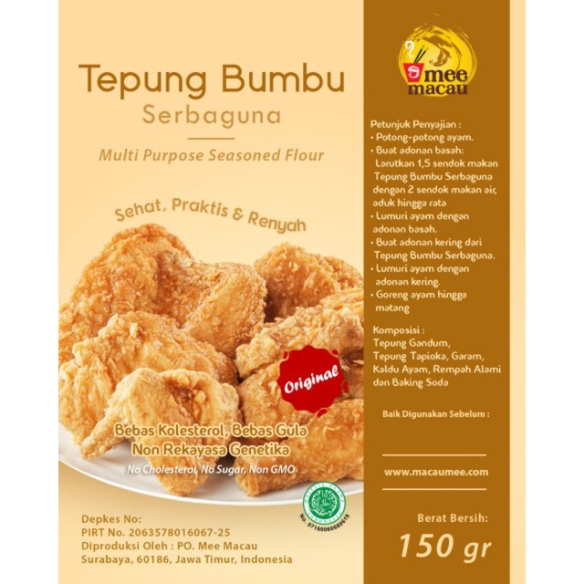 Tepung Bumbu Serbaguna 150 Gram | Multi Purpose Seasoned Flour | Tepung Ayam Goreng KFC | Tepung Fried Chicken | Tepung Krispi | Tepung Premix Krispi | Tepung Ayam Goreng | Tepung Krispi Halal Yummy Kesukaan Anak