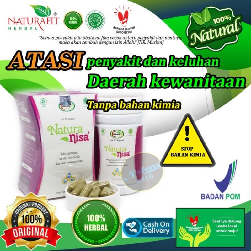 OBAT HERBAL KEPUTIHAN NATURA NISA Naturafit 50 KAPSUL - obat keputihan yg paling ampuh/obat keputiha