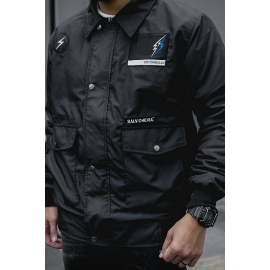 Jaket Pilot Salviohexia Hitam