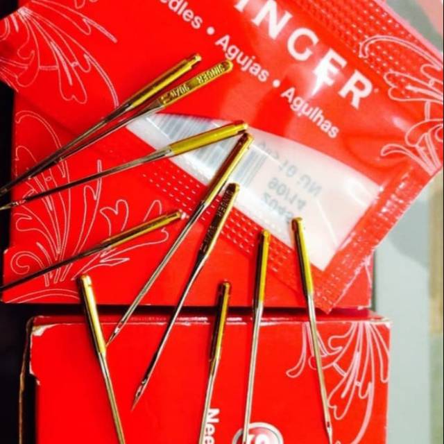 Jarum singer mesin jahit portable utk jht bahan kaos,jersey,spandek