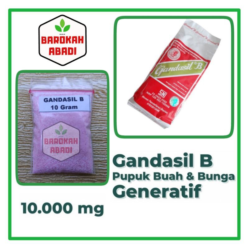 Gandasil B Pupuk Buah &amp; Bunga NPK Majemuk Generatif Nutrisi Perangsang Pertumbuhan Bunga Dan Buah 10GR