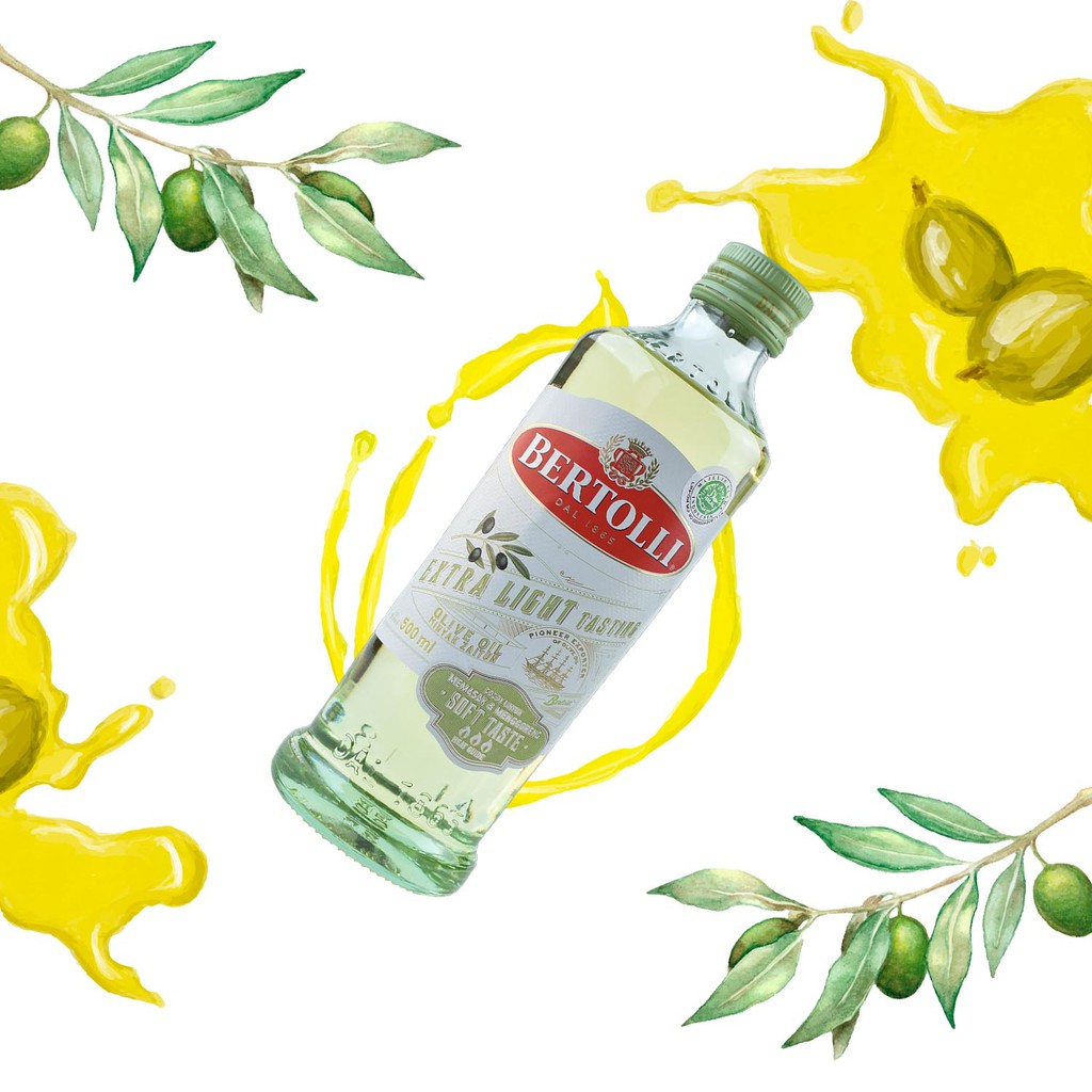 Bertolli 100% Extra Light Tasting Olive Oil - 500 Ml