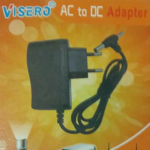 Adaptor 9 volt  murni 1A,dua jack original visero